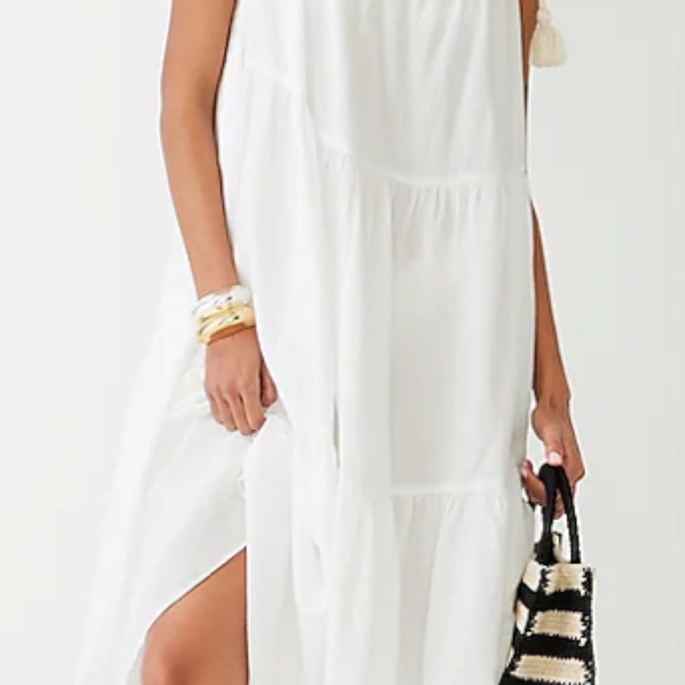 NWT J. Crew Tiered rope-tie sundress, S/M